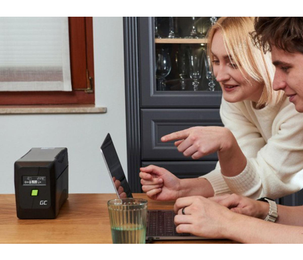 Green Cell UPS PowerProof (1500VA/1050W, LCD) - 1364731 - zdjęcie 4